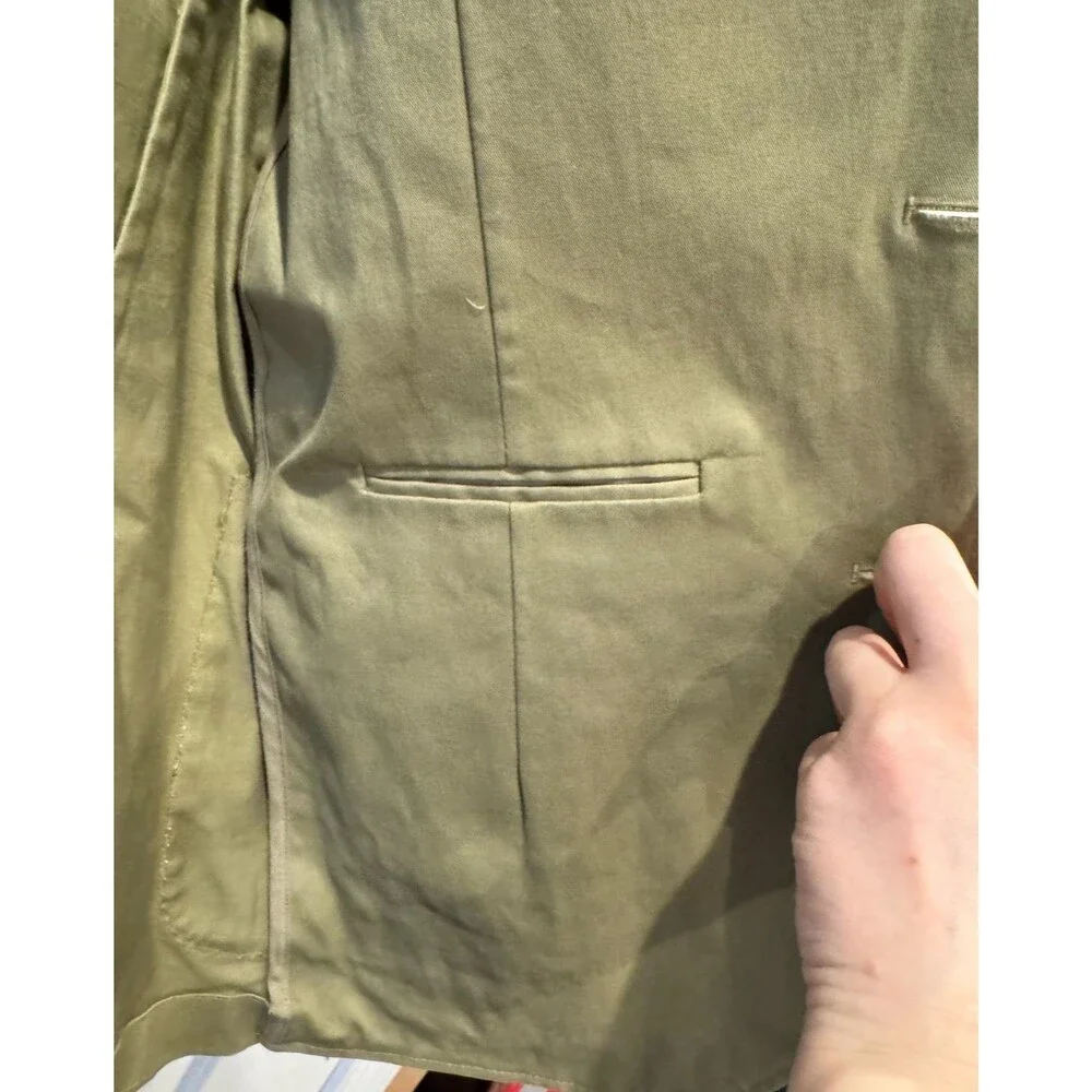 J.CREW Men's Green Cotton Twill Slim Fit Two-Button Blazer 40 GZ010 SP17